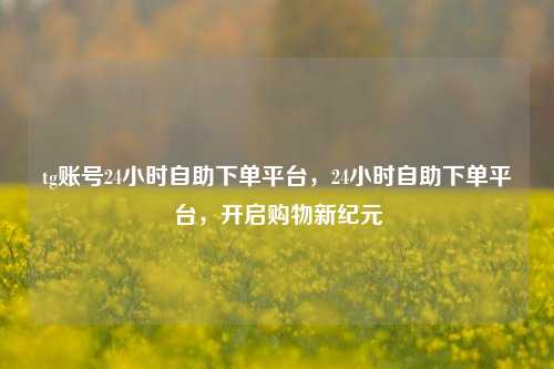 tg账号24小时自助下单平台，24小时自助下单平台，开启购物新纪元