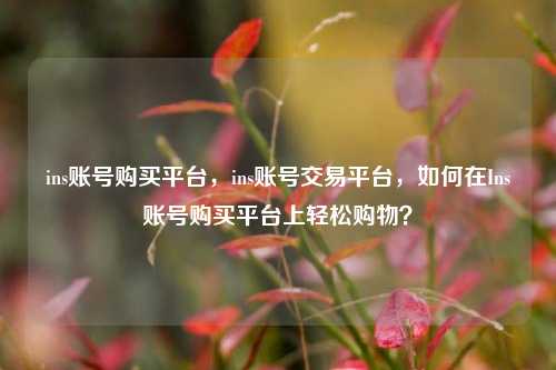 ins账号购买平台	，ins账号交易平台，如何在Ins账号购买平台上轻松购物？  第1张