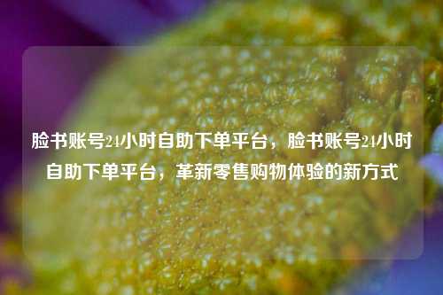 脸书账号24小时自助下单平台，脸书账号24小时自助下单平台，革新零售购物体验的新方式