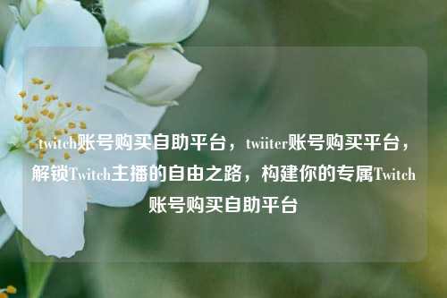 twitch账号购买自助平台，twiiter账号购买平台，解锁Twitch主播的自由之路，构建你的专属Twitch账号购买自助平台