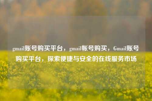 gmail账号购买平台，gmail帐号购买，Gmail账号购买平台，探索便捷与安全的在线服务市场