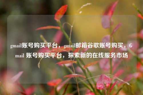 gmail账号购买平台，gmail邮箱谷歌账号购买，Gmail 账号购买平台，探索新的在线服务市场