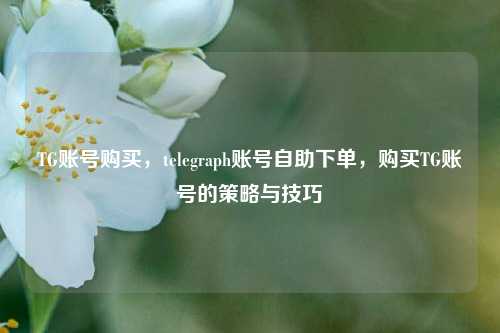 TG账号购买	，telegraph账号自助下单，购买TG账号的策略与技巧  第1张