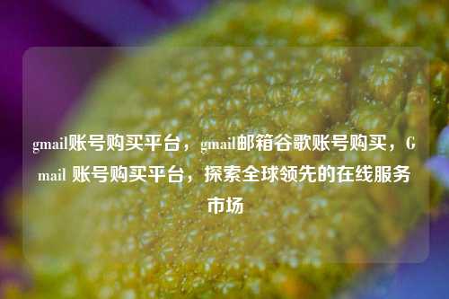 gmail账号购买平台，gmail邮箱谷歌账号购买，Gmail 账号购买平台，探索全球领先的在线服务市场