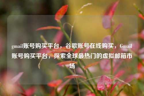 gmail账号购买平台，谷歌账号在线购买，Gmail账号购买平台，探索全球最热门的虚拟邮箱市场